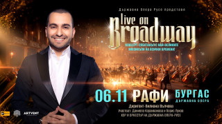 Концерт-спектакълът "Live on Broadway" с Рафи Бохосян ще бъде представен в Бургас на 6 ноември