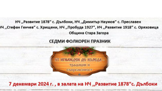 Над 500 изпълнители от 6 области си дават среща в Дълбоки на фестивала „От Игнажден до Коледа – традиции и съвременност“